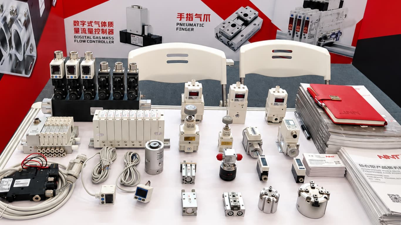 Sản phẩm khí nén NNT trưng bày tại gian hàng A21